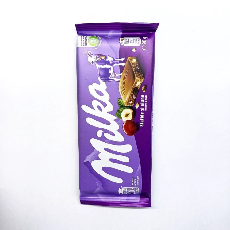 تابلت شکلات شیری با مغز کشمش و فندق میلکا(100گرمی)